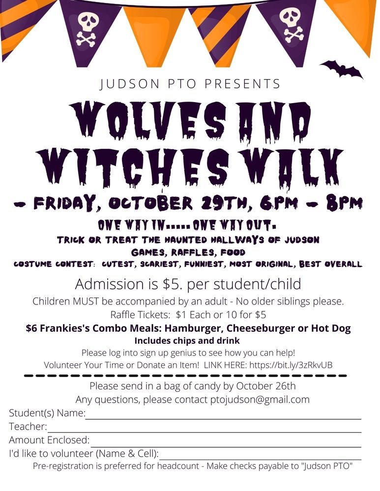 Judson's Halloween Wolves and Witches Walk