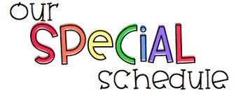 Specials Schedule