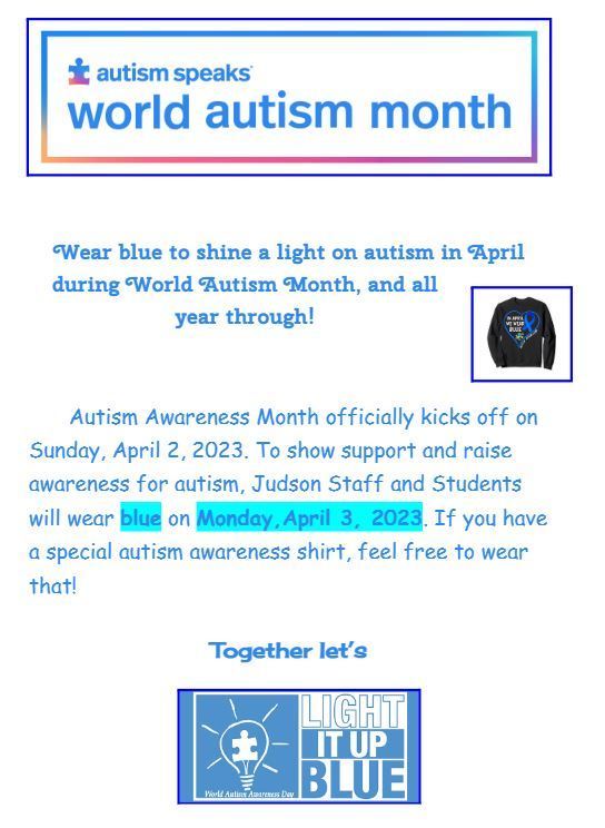 Autism Awareness at Judson