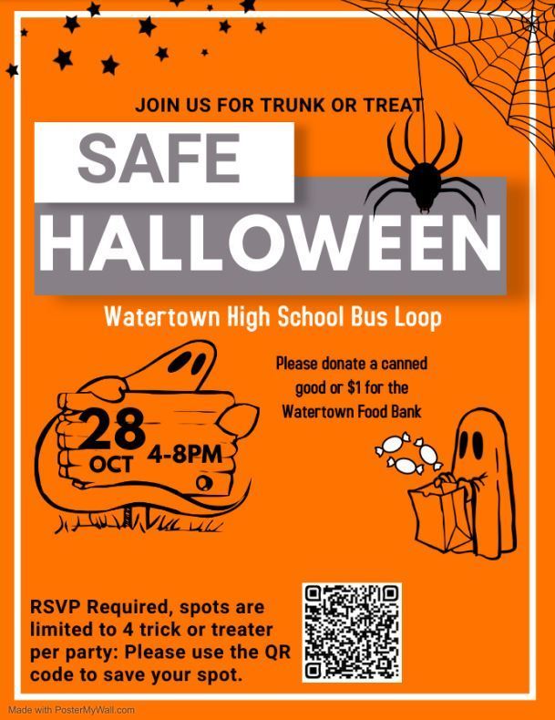 Trunk or Treat Safe Halloween at Watertown High School Judson