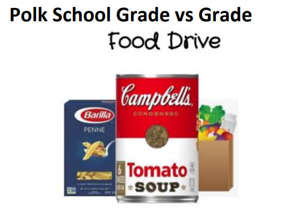Polk School Food Drive - Grade vs. Grade