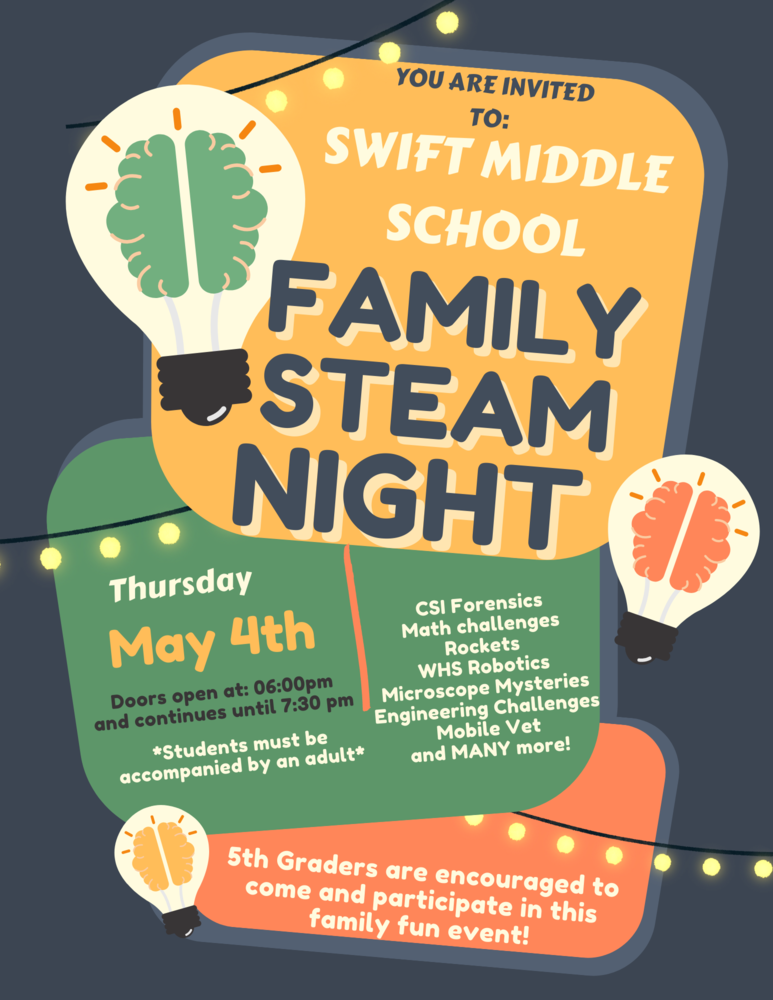 Swift Steam Night - Thursday May 4th!!