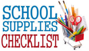 2020-2021 School Supplies Checklists