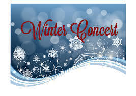 Winter Concert dates are December 12, and January 16