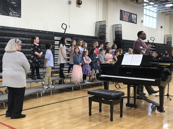 2nd grade chorus with Dr. Harrison and Mrs. Michael
